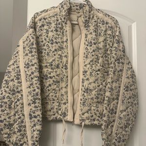 Blank NYC quilted floral jacket